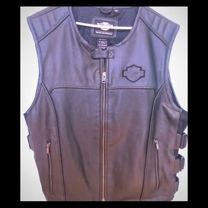 Harley Davidson leather swat vest